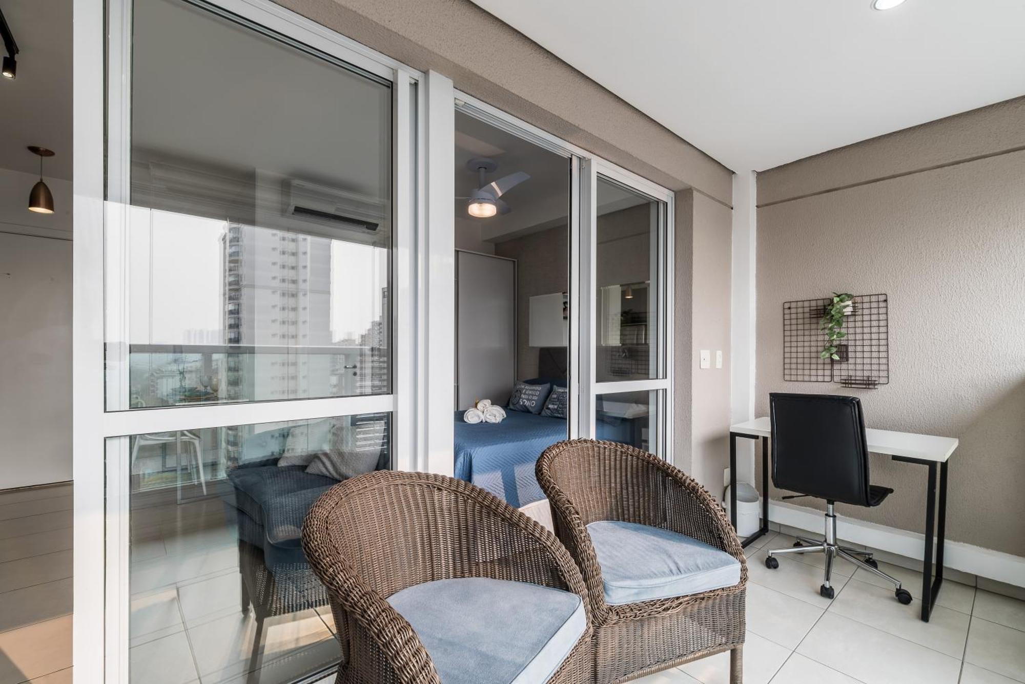 Estilo, Conforto E Vista Panoramica Ideal Para Trabalho Ou Lazer Sao Paulo Bagian luar foto