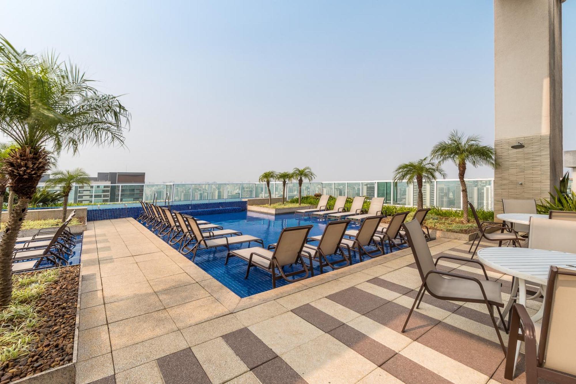 Estilo, Conforto E Vista Panoramica Ideal Para Trabalho Ou Lazer Sao Paulo Bagian luar foto